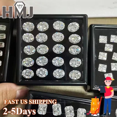 US 1-15pcs Oval Cut D VVS1 GRA Certificate Loose Moissanite Gemstones Wholesale - Image 1 of 4