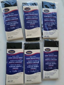 Wrights Extrabreites Einzelfalten-Schrägband 6 Packungen à 3 Meter  2,75 mm schwarz - Bild 1 von 1