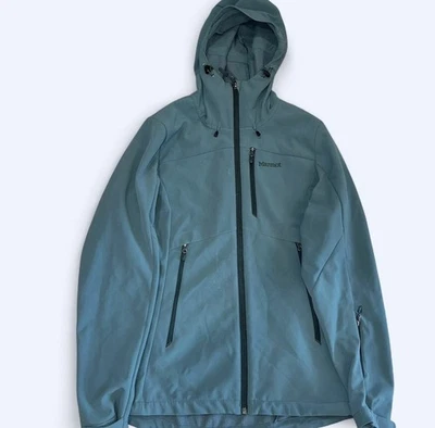 Softshell con capucha azul-verde Marmot talla M para mujer Foto 1 de 4