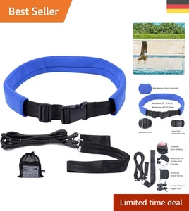 Verstellbarer Schwimmgurt mit Bungee-Seil – Effektives Widerstandstraining Blau - Bild 1 von 9