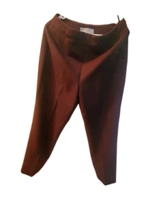 Vintage Evan Picone 100% Wolle Hose Trousers Gr. M-18 braun High Waist Seitenreißverschluss  - Bild 1 von 7