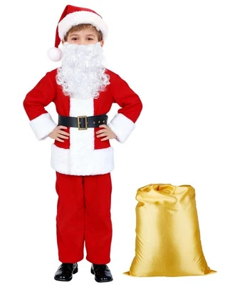 Boys Santa Claus Costume, Children's Santa Costume, Kids Xmas Santa Suit Chri... - Image 1 of 4