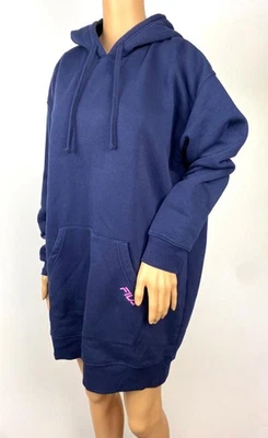 Fila Oversized Long Sleeve Hoodie Dress Navy Blue Size Medium Womens Top - Image 1 of 4
