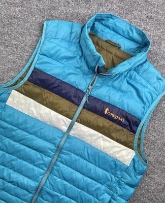 Chaleco Cotopaxi Fuego Para Hombre Grande Azul Mineral Rayas Aislado Plumón Relleno Foto 1 de 4