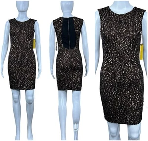 Alice + Olivia Aerin Dress SMALL Fitted Blouson Metallic Shimmer Luxury Swiftie - Picture 1 of 18