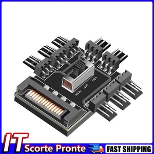 Hub ventola di raffreddamento splitter PC SATA da 1 a 8 adattatore PCB presa di - Afbeelding 1 van 5