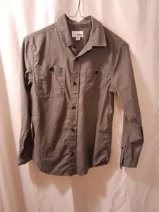 Camicia Sonoma ragazzo ragazzo con bottoni manica lunga petto tasche colletto grigio taglia M - Foto 1 di 8