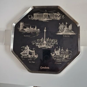 Vintage London Drinks Serving Tray two handles Tourist landmarks - Picture 1 of 14