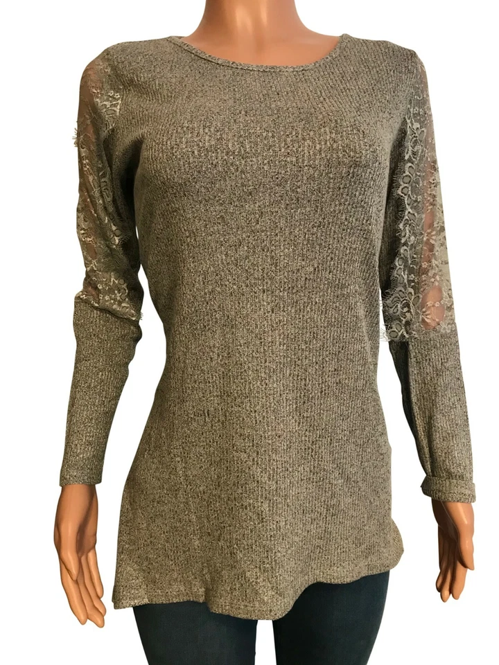 Premise Sharkbite LS Top Blouse w/ Lace * Women's 2X-Large *