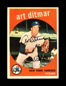 1959 TOPPS ART DITMAR #374 YANKEES SIGNED AUTOGRAPH VINTAGE - Picture 1 of 1