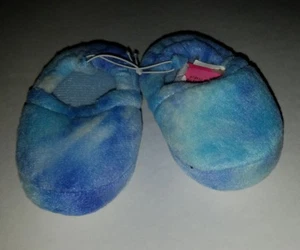 Infant Girls No Name Brand Shade of Blue House Slipper Rubber Soles 2/3 3/4 - Picture 1 of 3