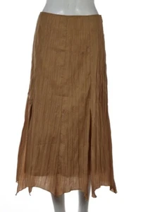 Falda Spanner Mujer Talla 2 Marrón Texturizada Larga Línea A Informal - Imagen 1 de 4