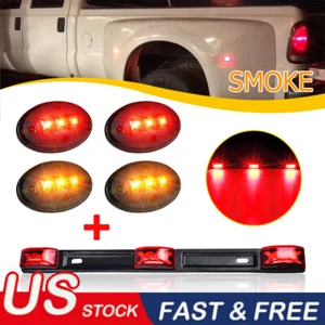 For 99-10 Ford F350 Smoked Red&Amber LED Dually Fender Lights w/ ID Tail Light - Picture 1 of 12