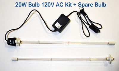 20W UV-C 254nm 4-Pins T5F Base Lamp Bulb with 120V AC Ballast + 1 Spare Bulb - Image 1 of 4