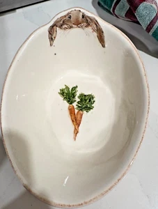 Southern Living for Dillards Easter Bunny and Carrot Bowl 6.5 x 5 - Picture 1 of 4