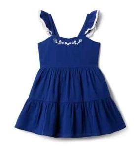 Janie and Jack besticktes Gaze Sommerkleid, Mädchen Größe 12 - Bild 1 von 3