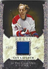 2023 Leaf In The Game Used Silver Sparkle Relic Guy Lafleur 02/20 Montreal