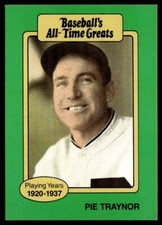 1987 Hygrade All-Time Greats #NNO Pie Traynor Pittsburgh Pirates