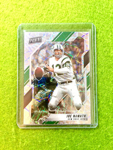 JOE NAMATH LAZER PRIZM SILVER VIP NY JETS CARD 2022 National Joe Namath 2021 VIP