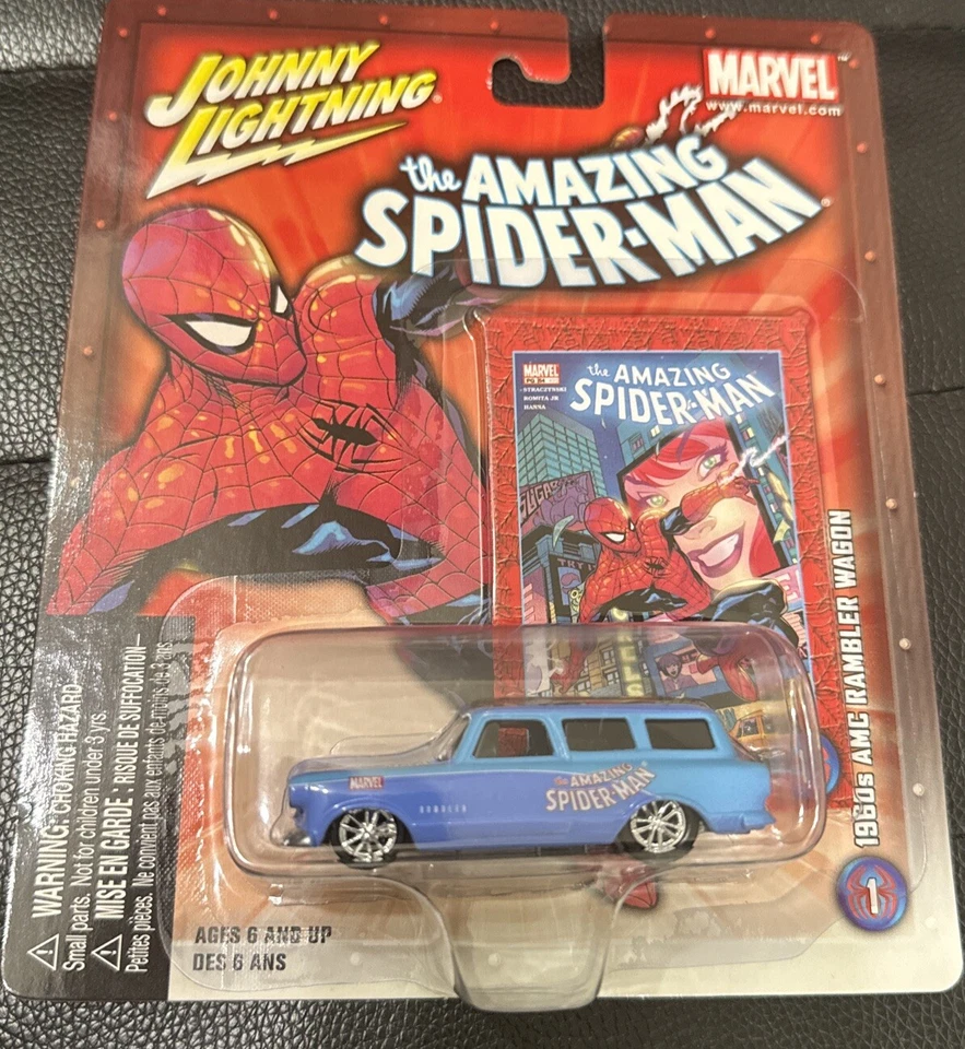 JOHNNY LIGHTNING - MARVEL / THE AMAZING SPIDER-MAN - AMC RAMBLER STATION WAGON Foto 1 de 1