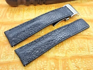 24mm/20mm Ostrich leg Leather Watch Band Bespoke Vintage Exotic Leather - Picture 1 of 14