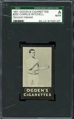 1901 Ogden's Cigarettes Gen. Interest Ser. F Boxing #203 Charlie Mitchell SGC A - Image 1 of 2