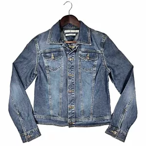 Tommy Hilfiger Blue Medium Wash L/S Button Up Denim Jacket Women's Size Small - Picture 1 of 14
