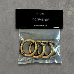 Set of 4 Miche 1" Antique Brass Carabiners For Bag Handles, Keys, Accessories - Picture 1 of 3