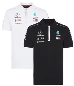 Mercedes AMG Formel 1 Tommy Herren F1 Team Poloshirt mit Reißverschluss - Bild 1 von 9