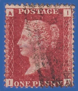 GB QV 1864 1d RED PLATE 214 IA SG43/44 GU - Picture 1 of 2