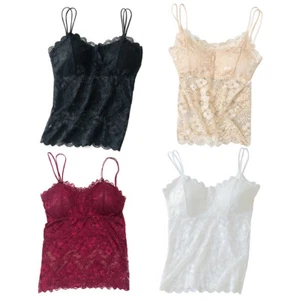 Women Lace Beauty Back Sling Underwear Anti-lighting Camisole Wrapped Chest Bra - Picture 1 of 12