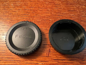 Body Cap and Rear Lens Cap for Nikon F Mount Lenses and F Mount DSLR Body