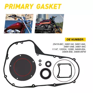 1999-2006 FITS HARLEY TWIN CAM BAGGER TOURING PRIMARY GASKET KIT / SET W / SEALS - Picture 1 of 10