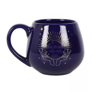 Novelty Mug Tea Cup Blue Fortune Teller Colour Changing Home Decor Witch 500ml - Picture 1 of 5