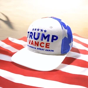 Trump Vance Hat 2024 Make America Great Again USA Patriotic Mesh Back Head Cap - Picture 1 of 10