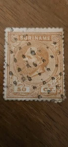 Surinam 1873-76 Sc 14b King Wilhelm III 50c Perf 14 - Picture 1 of 2
