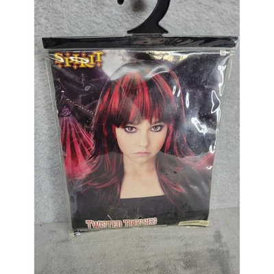 Spirit Halloween Trenzas Retorcidas Disfraz Peluca Rojo Negro Accesorio Foto 1 de 3