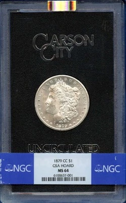 1879-CC Morgan Dollar GSA HOARD S$1 NGC MS64 - Image 1 of 2