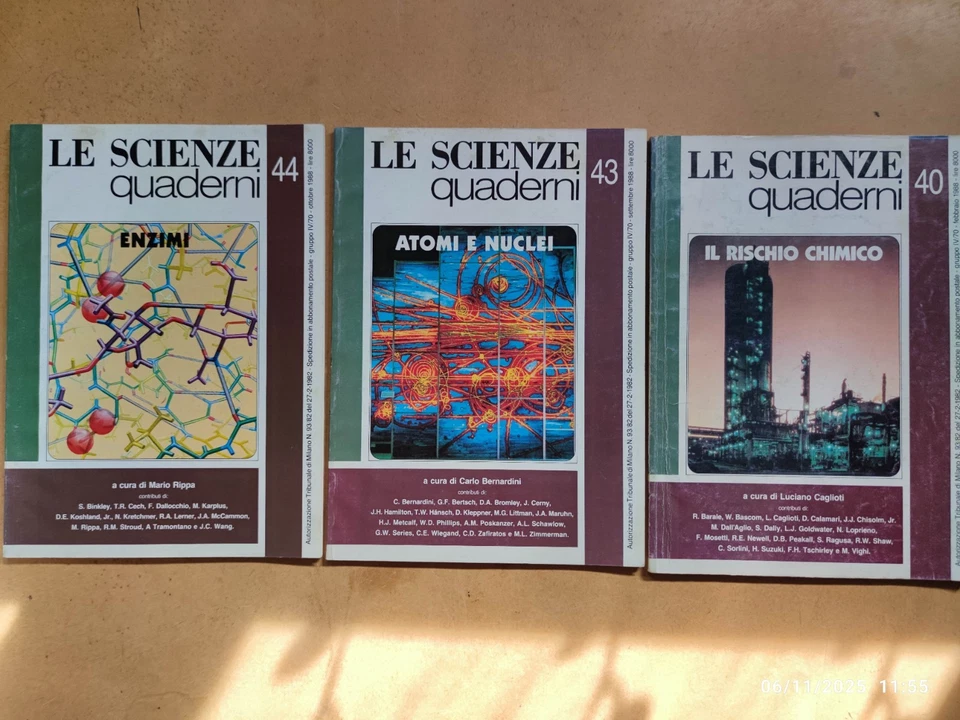 LE SCIENZE QUADERNI 12 Numeri Misti da 40 a 58 1988-1989 Chimica Fisica Biologia - Immagine 1 di 4