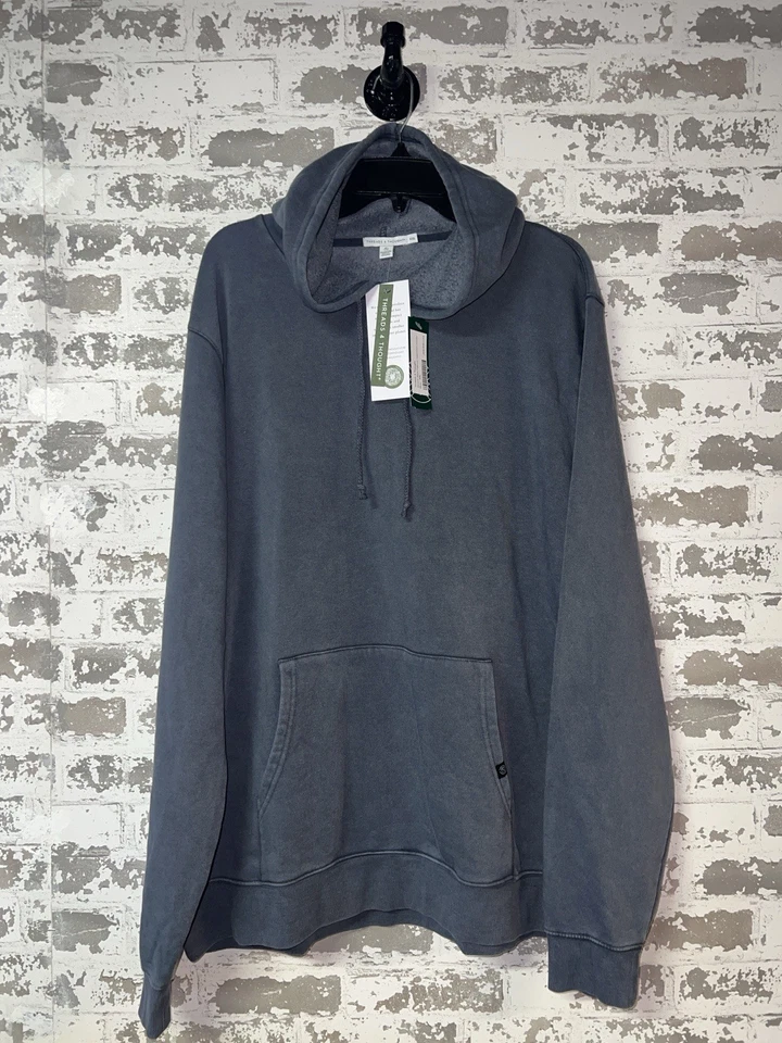 ¡NUEVO CON ETIQUETAS! Sudadera con capucha Threads 4 Thought Mineral Wash talla XXL azul Foto 1 de 4
