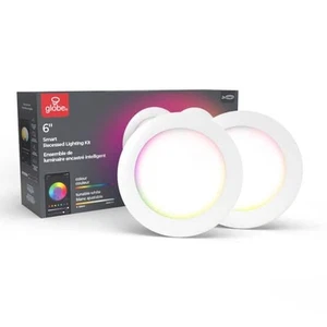 Smart Integrated LED 6 in Round RGB Tuneable White Canless Recessed Light White - Picture 1 of 9