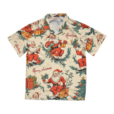 Camisa havaiana Papai Noel camisa havaiana Natal camisa havaiana - Imagem 1 de 4