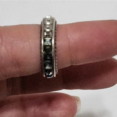 Anillo Cristal Espectro Negro Brighton Talla 7 Foto 1 de 4