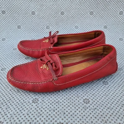 Mocasines Prada de cuero rojo Eur 39 Foto 1 de 4