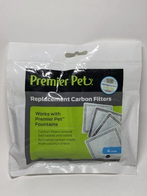 Premier Pet Replacement Carbon Filters 4 Pack GAC00-16285 Aqua Fountain New - Image 1 of 2