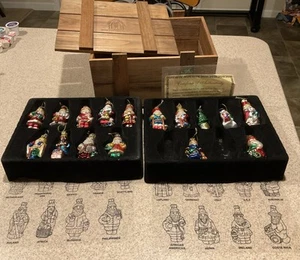 16 Thomas Pacconi Glas mundgeblasene Weihnachtsschmuck Sammlung 2002 mit Holzkiste - Bild 1 von 5