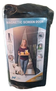 Flux Phenom Magnetic Screen Door Black Fits Doors Up to 48 x 80 Inches BRAND NEW - Picture 1 of 5