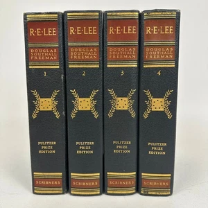 R E Lee A Biography Douglas Southall Freeman 4 Volume Set Pulitzer Prize Edition - Picture 1 of 15