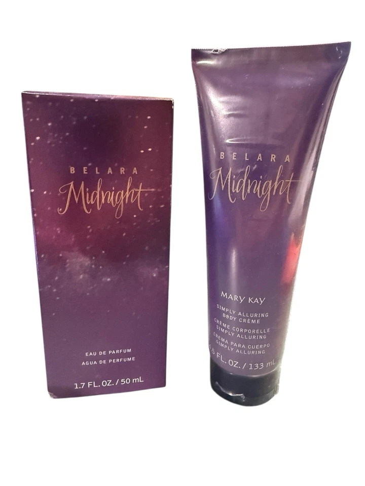Mary Kay Belara Midnight Eau De Parfum 1.7 oz + Body Crème Set Rare New Boxed - Image 1 of 4