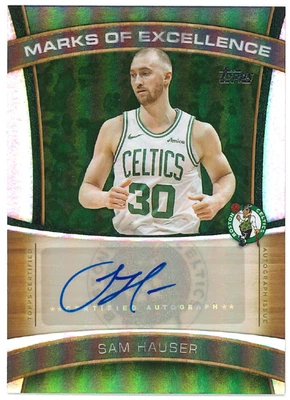 2025-26 TOPPS BASKETBALL - SAM HAUSER - MARKS OF EXCELLENCE AUTO - CELTICS - Image 1 of 2